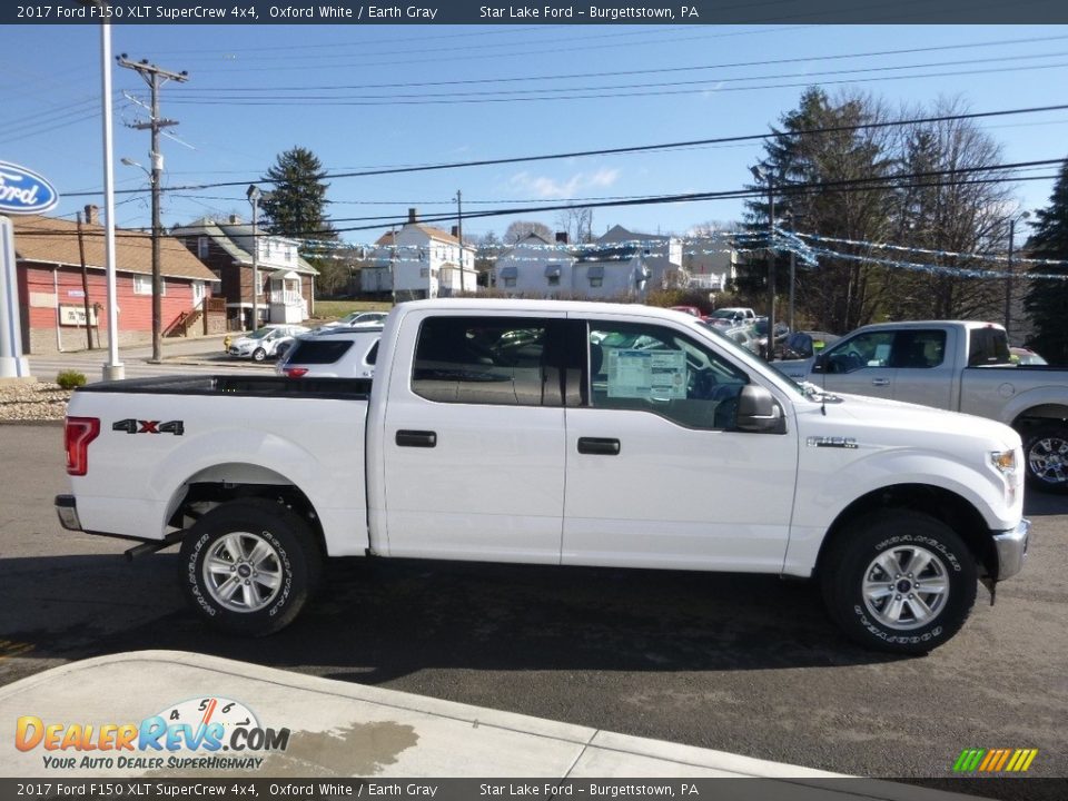 2017 Ford F150 XLT SuperCrew 4x4 Oxford White / Earth Gray Photo #4