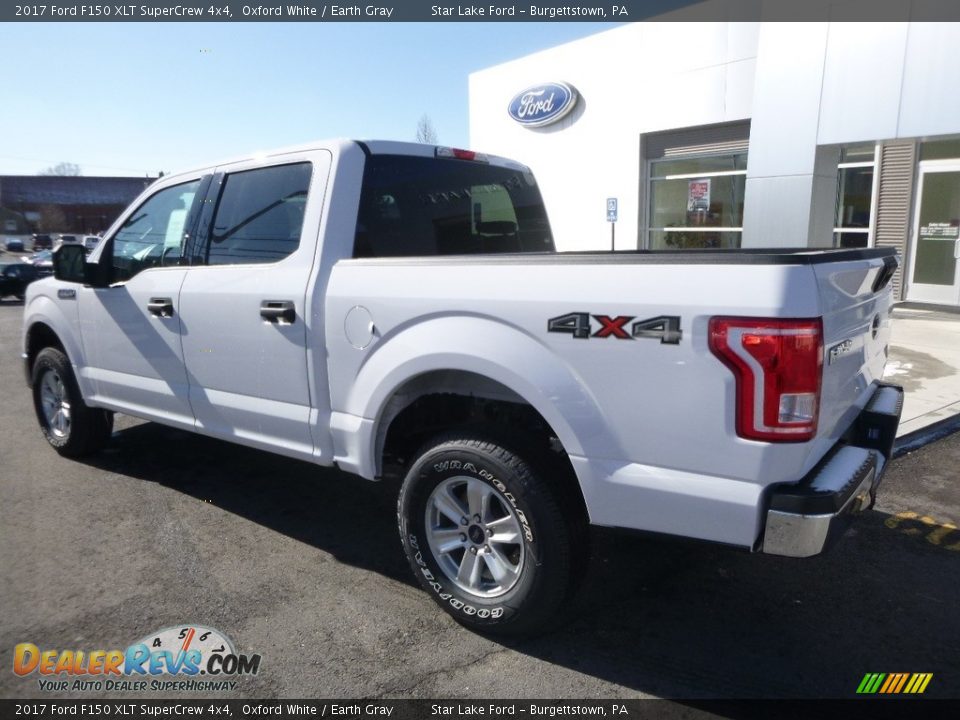 2017 Ford F150 XLT SuperCrew 4x4 Oxford White / Earth Gray Photo #8