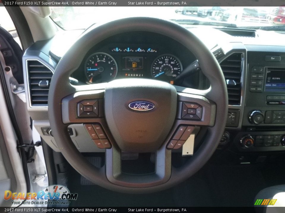 2017 Ford F150 XLT SuperCrew 4x4 Oxford White / Earth Gray Photo #16