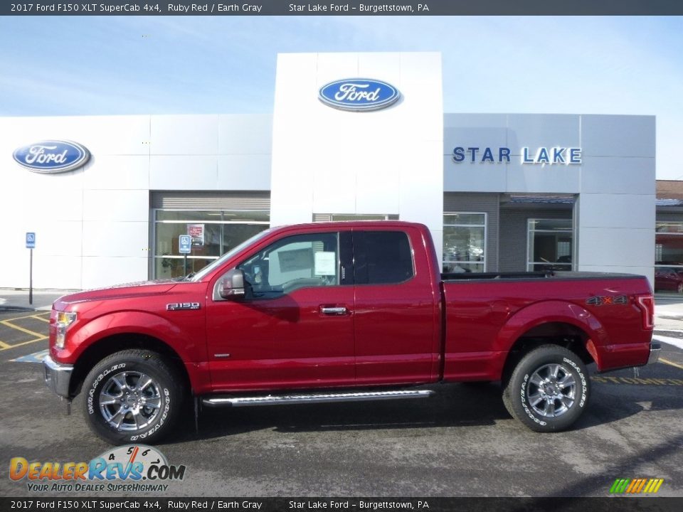 2017 Ford F150 XLT SuperCab 4x4 Ruby Red / Earth Gray Photo #1