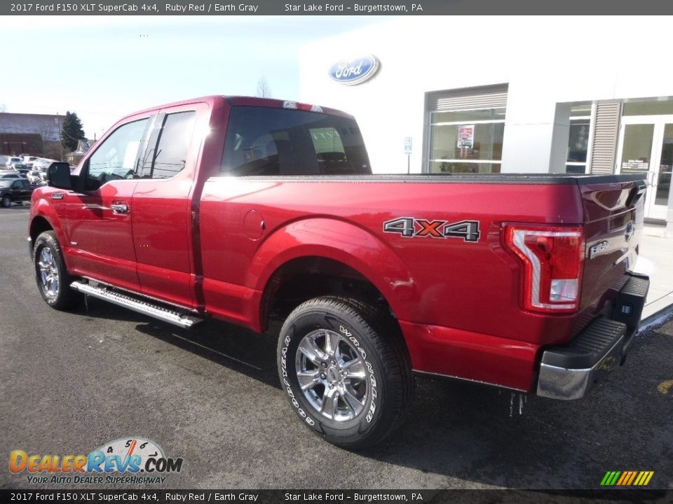 2017 Ford F150 XLT SuperCab 4x4 Ruby Red / Earth Gray Photo #8