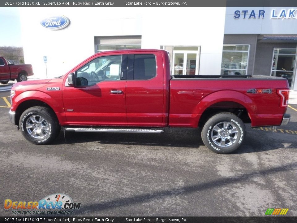 2017 Ford F150 XLT SuperCab 4x4 Ruby Red / Earth Gray Photo #9