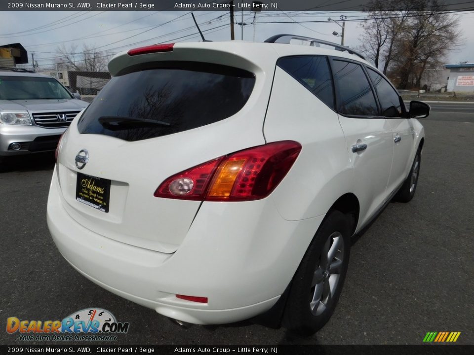 2009 Nissan Murano SL AWD Glacier Pearl / Beige Photo #5