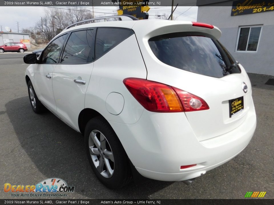 2009 Nissan Murano SL AWD Glacier Pearl / Beige Photo #7