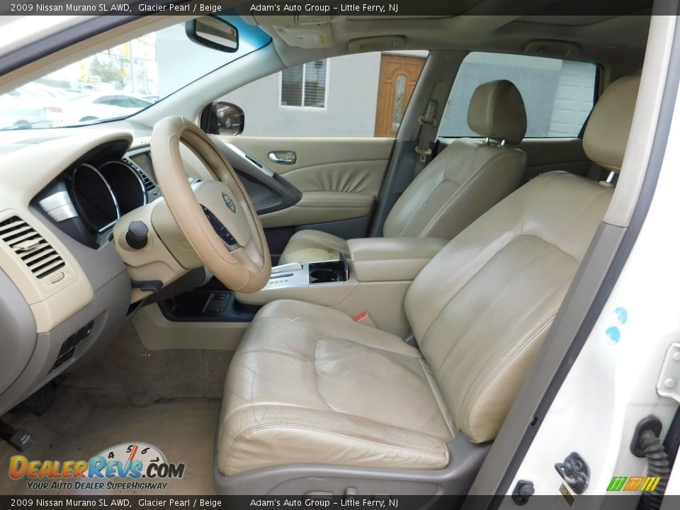 2009 Nissan Murano SL AWD Glacier Pearl / Beige Photo #13