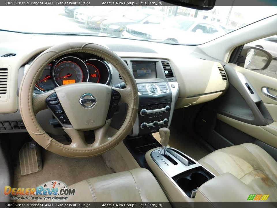 2009 Nissan Murano SL AWD Glacier Pearl / Beige Photo #14