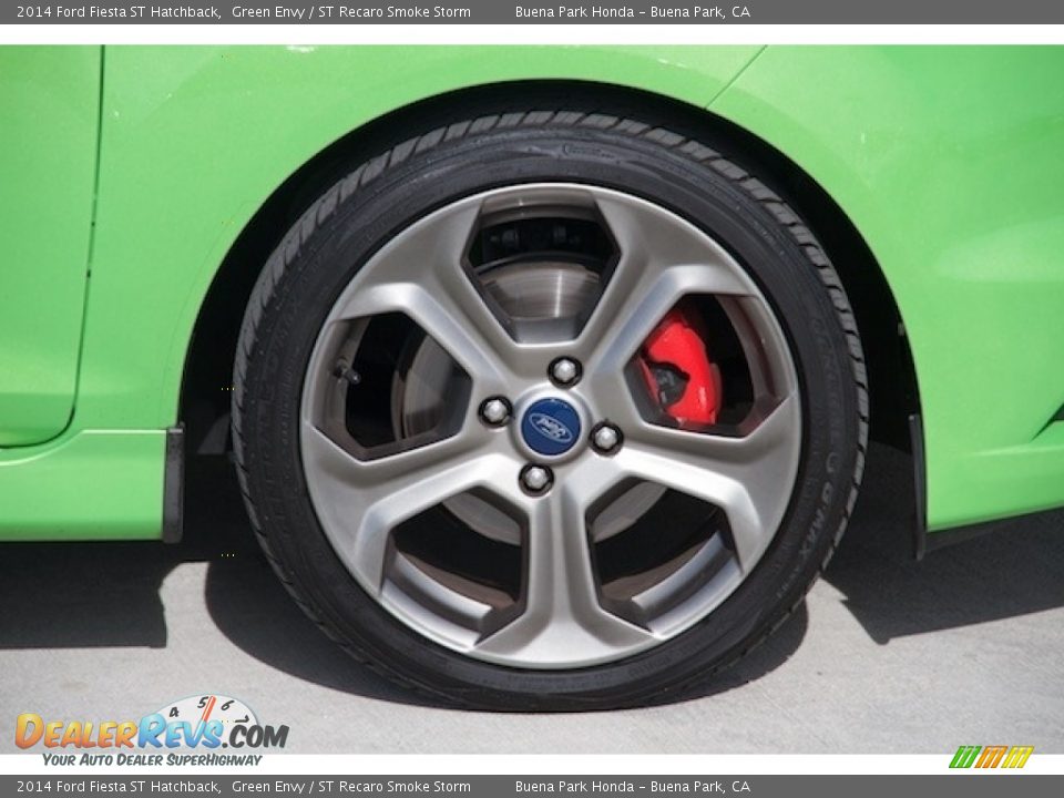 2014 Ford Fiesta ST Hatchback Green Envy / ST Recaro Smoke Storm Photo #28