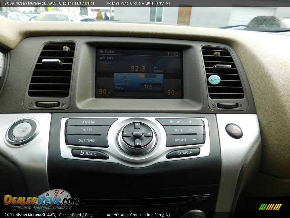 2009 Nissan Murano SL AWD Glacier Pearl / Beige Photo #24