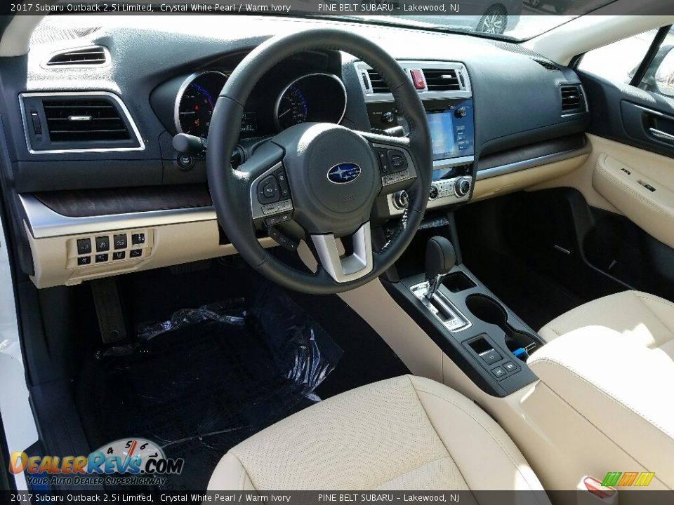 2017 Subaru Outback 2.5i Limited Crystal White Pearl / Warm Ivory Photo #9