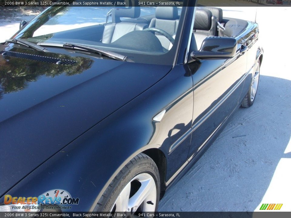2006 BMW 3 Series 325i Convertible Black Sapphire Metallic / Black Photo #10