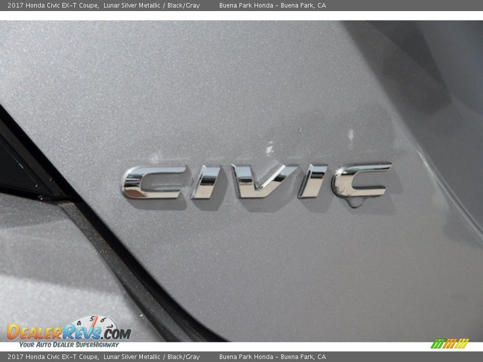 2017 Honda Civic EX-T Coupe Lunar Silver Metallic / Black/Gray Photo #3