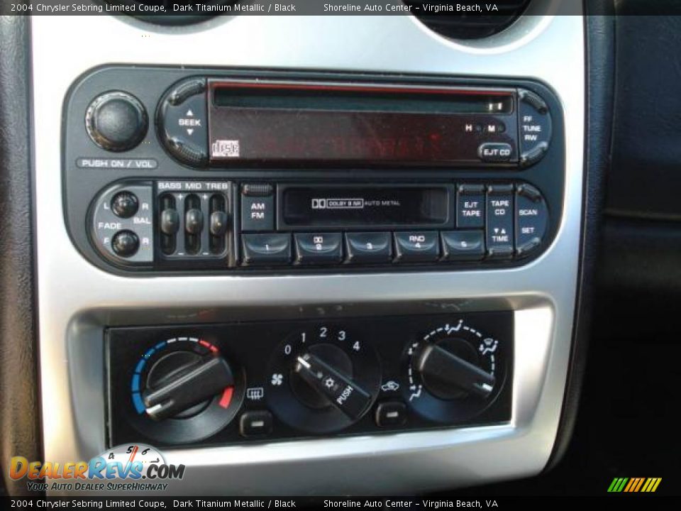 2004 Chrysler Sebring Limited Coupe Dark Titanium Metallic / Black Photo #14