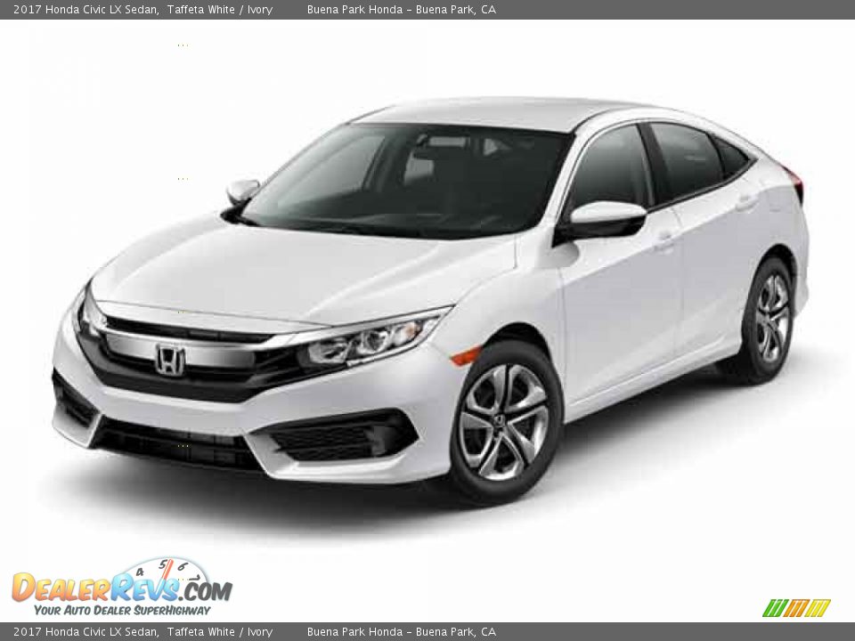 2017 Honda Civic LX Sedan Taffeta White / Ivory Photo #17