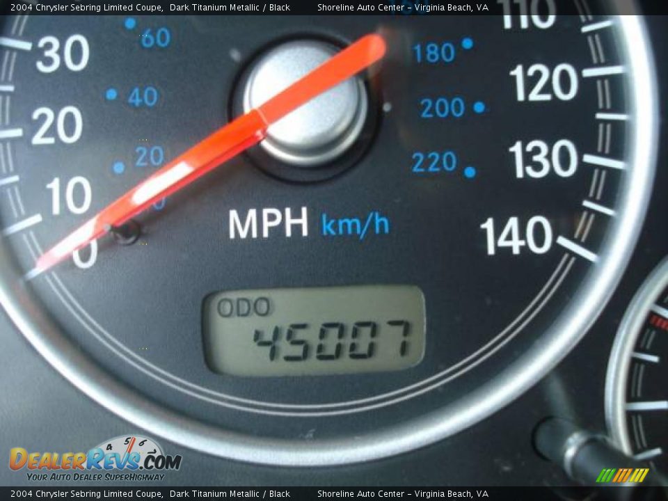 2004 Chrysler Sebring Limited Coupe Dark Titanium Metallic / Black Photo #18