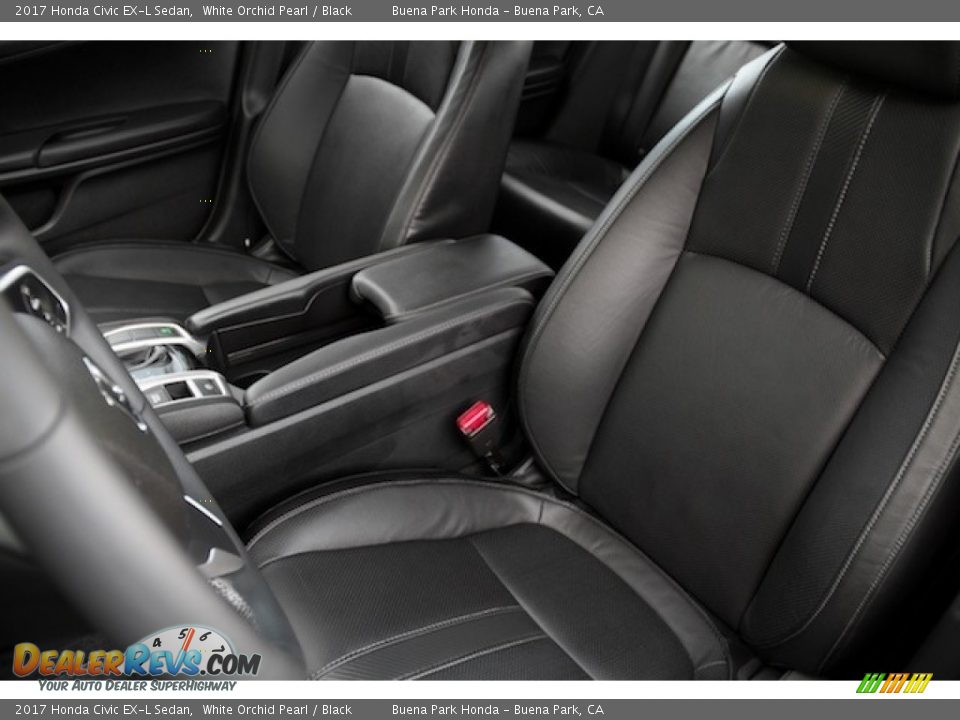 2017 Honda Civic EX-L Sedan White Orchid Pearl / Black Photo #11