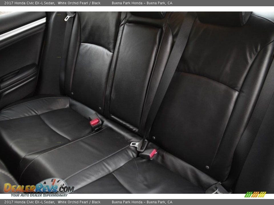 2017 Honda Civic EX-L Sedan White Orchid Pearl / Black Photo #15