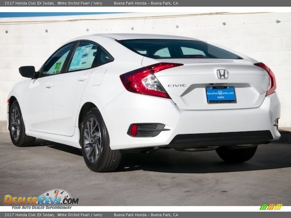 2017 Honda Civic EX Sedan White Orchid Pearl / Ivory Photo #2