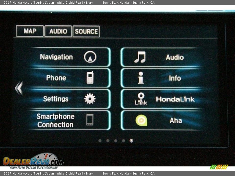 2017 Honda Accord Touring Sedan White Orchid Pearl / Ivory Photo #16