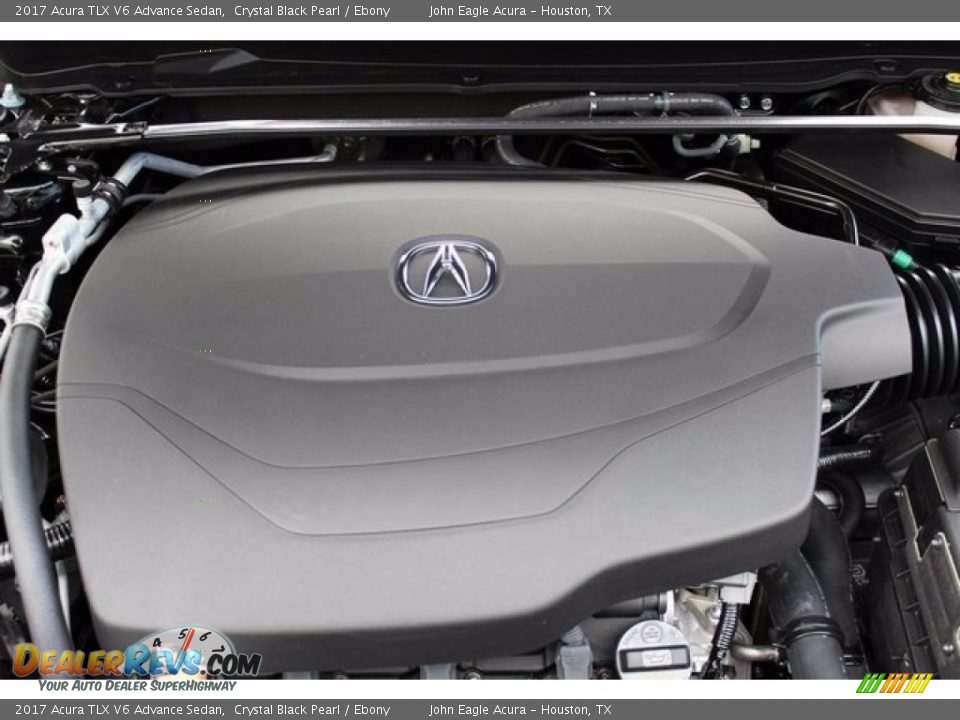 2017 Acura TLX V6 Advance Sedan Crystal Black Pearl / Ebony Photo #12