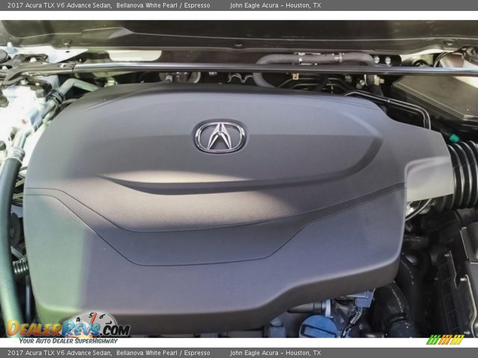 2017 Acura TLX V6 Advance Sedan Bellanova White Pearl / Espresso Photo #21