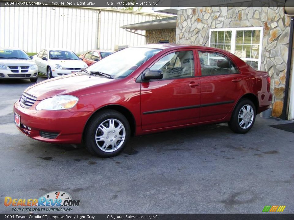 2004 Toyota Corolla CE Impulse Red / Light Gray Photo #1