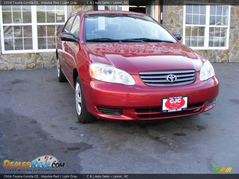 2004 Toyota Corolla CE Impulse Red / Light Gray Photo #2