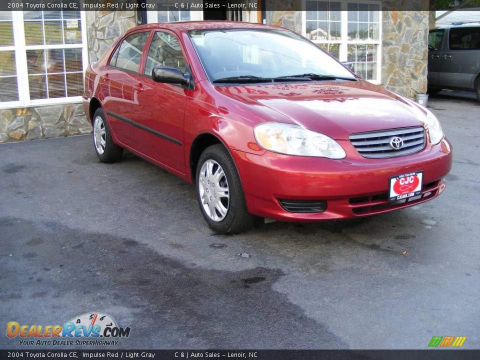 2004 Toyota Corolla CE Impulse Red / Light Gray Photo #3