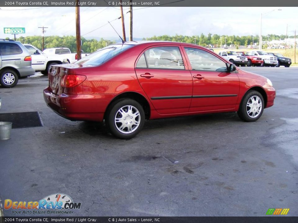2004 Toyota Corolla CE Impulse Red / Light Gray Photo #4