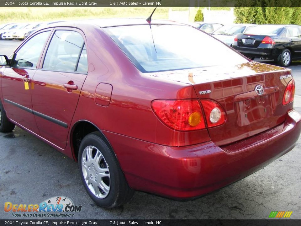 2004 Toyota Corolla CE Impulse Red / Light Gray Photo #5