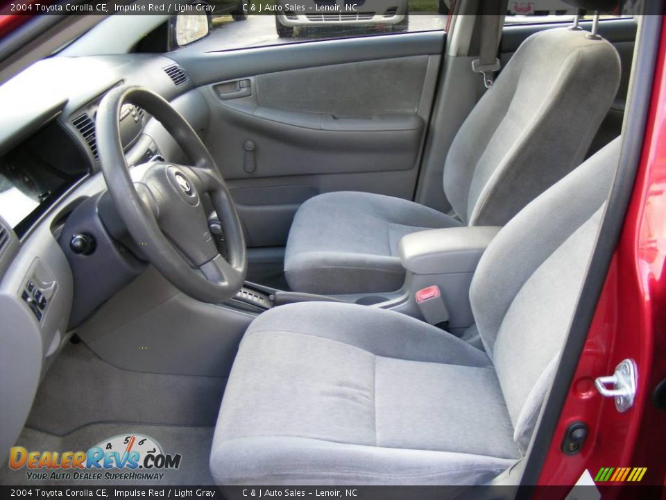 2004 Toyota Corolla CE Impulse Red / Light Gray Photo #6