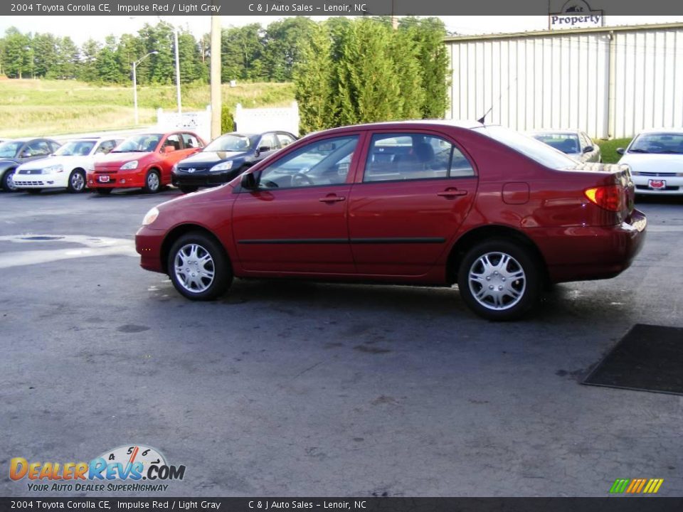 2004 Toyota Corolla CE Impulse Red / Light Gray Photo #10
