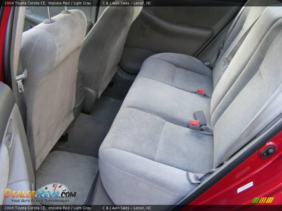 2004 Toyota Corolla CE Impulse Red / Light Gray Photo #11