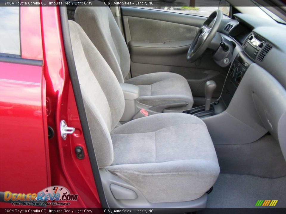 2004 Toyota Corolla CE Impulse Red / Light Gray Photo #12