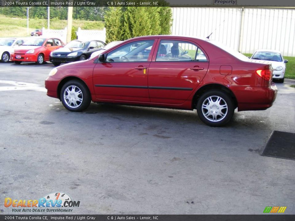 2004 Toyota Corolla CE Impulse Red / Light Gray Photo #13