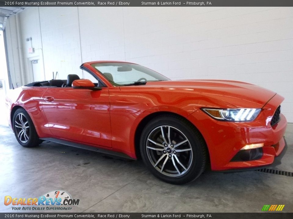 2016 Ford Mustang EcoBoost Premium Convertible Race Red / Ebony Photo #1