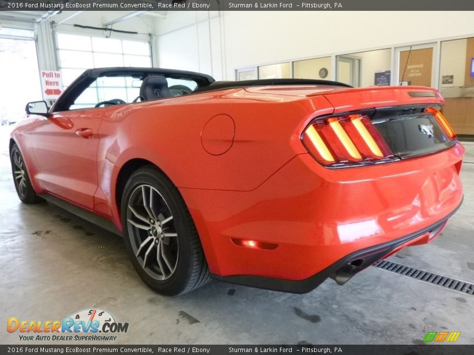 2016 Ford Mustang EcoBoost Premium Convertible Race Red / Ebony Photo #3
