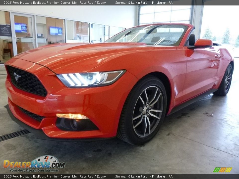 2016 Ford Mustang EcoBoost Premium Convertible Race Red / Ebony Photo #4