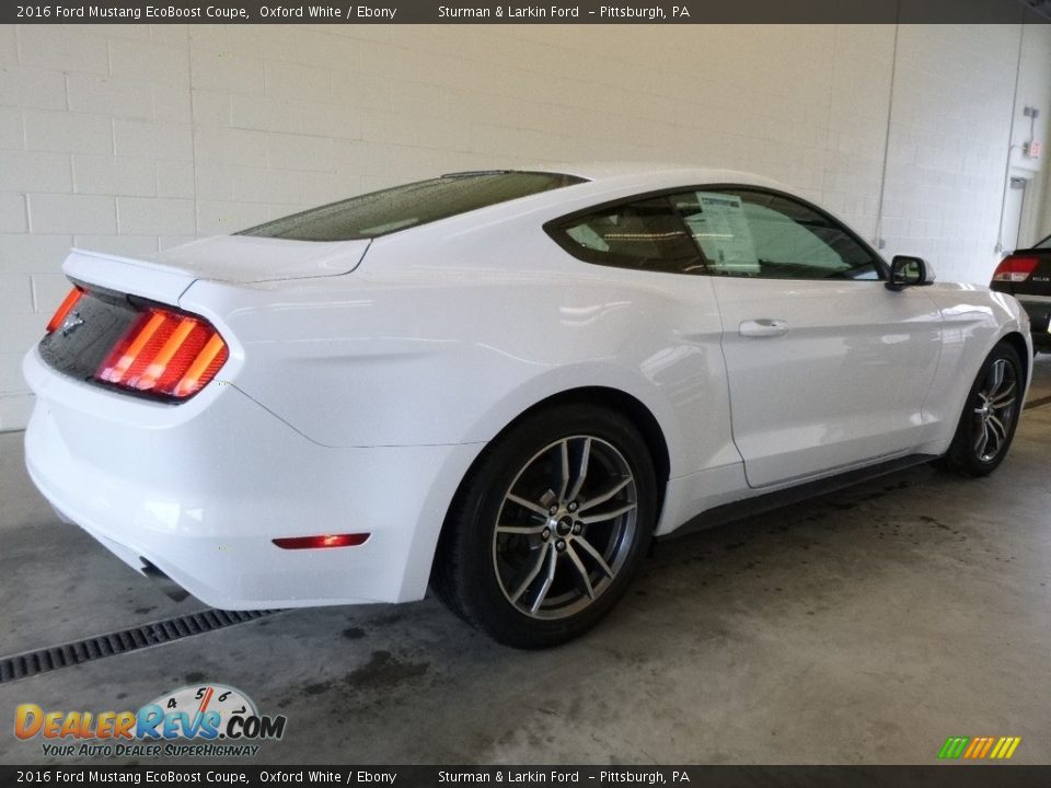 2016 Ford Mustang EcoBoost Coupe Oxford White / Ebony Photo #2