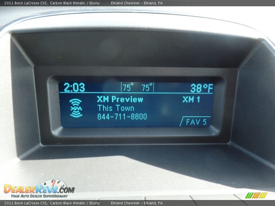 2011 Buick LaCrosse CXS Carbon Black Metallic / Ebony Photo #24