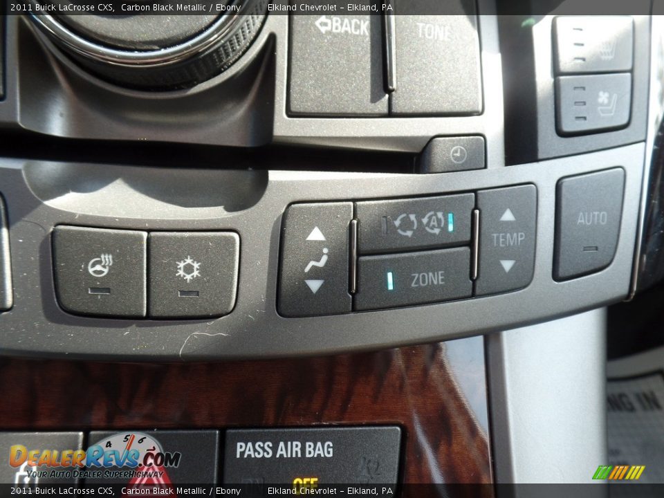 2011 Buick LaCrosse CXS Carbon Black Metallic / Ebony Photo #27