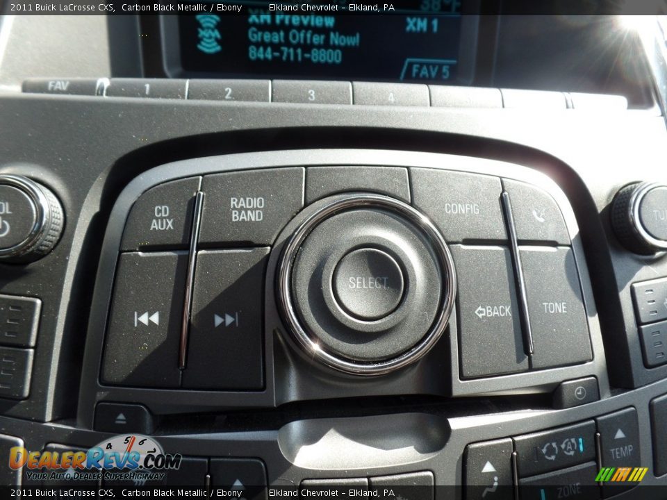 2011 Buick LaCrosse CXS Carbon Black Metallic / Ebony Photo #28