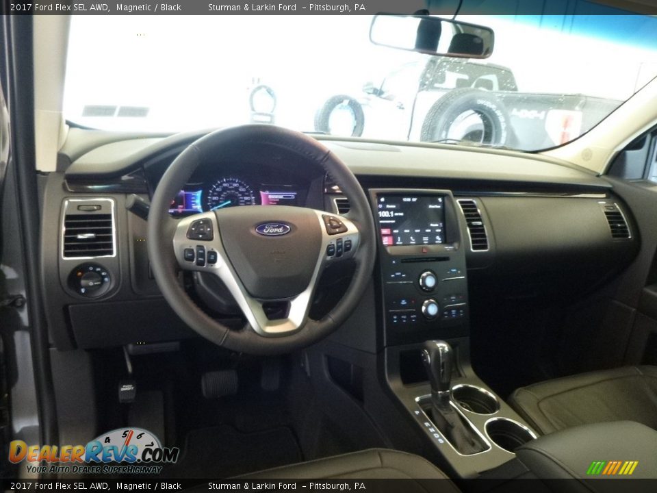 Black Interior - 2017 Ford Flex SEL AWD Photo #9