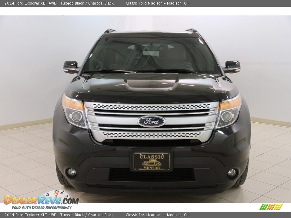 2014 Ford Explorer XLT 4WD Tuxedo Black / Charcoal Black Photo #2