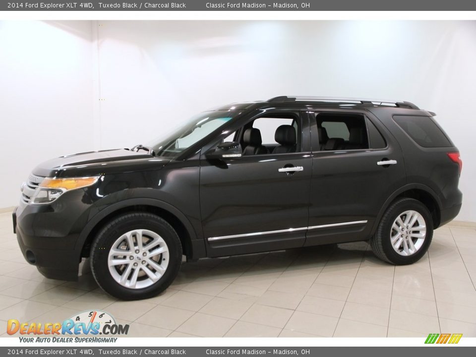 2014 Ford Explorer XLT 4WD Tuxedo Black / Charcoal Black Photo #3