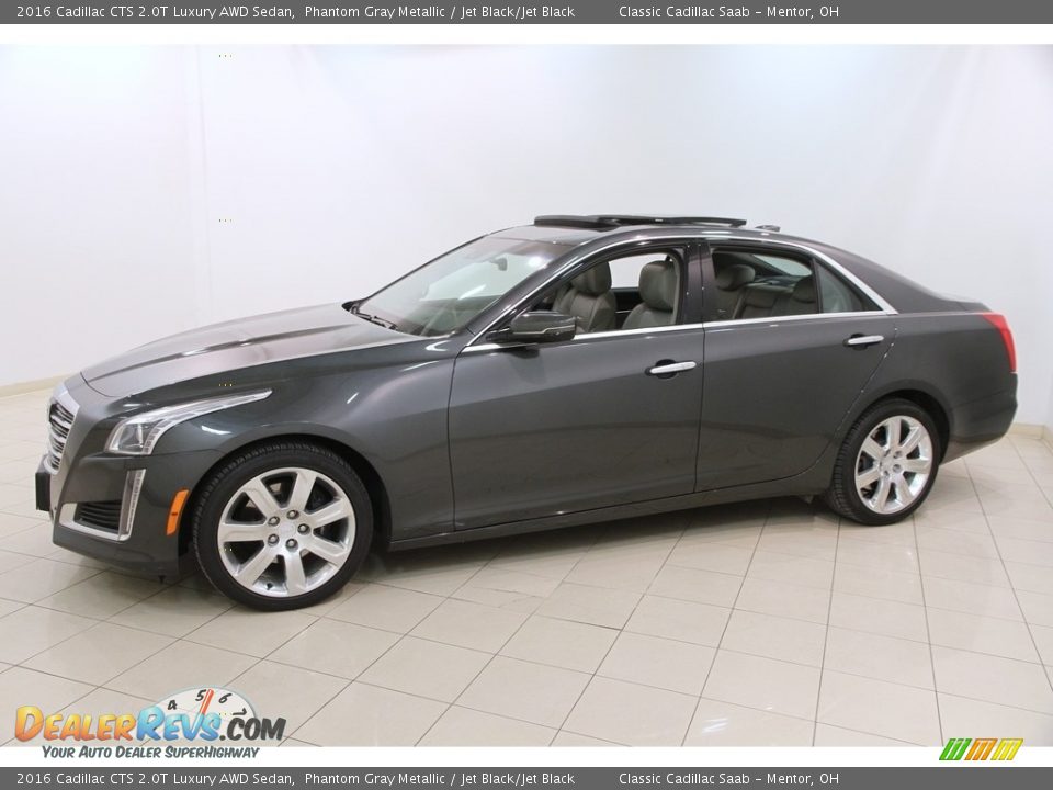 2016 Cadillac CTS 2.0T Luxury AWD Sedan Phantom Gray Metallic / Jet Black/Jet Black Photo #3