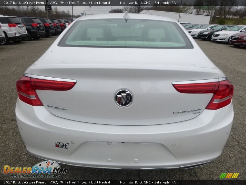2017 Buick LaCrosse Premium AWD White Frost Tricoat / Light Neutral Photo #6