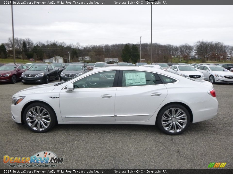 2017 Buick LaCrosse Premium AWD White Frost Tricoat / Light Neutral Photo #8