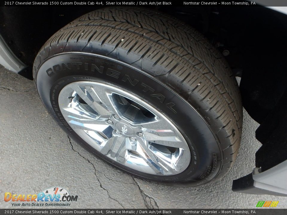 2017 Chevrolet Silverado 1500 Custom Double Cab 4x4 Silver Ice Metallic / Dark Ash/Jet Black Photo #13