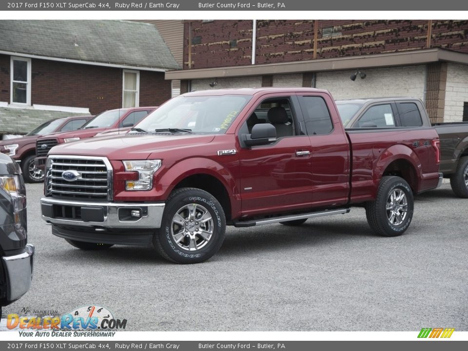 2017 Ford F150 XLT SuperCab 4x4 Ruby Red / Earth Gray Photo #1