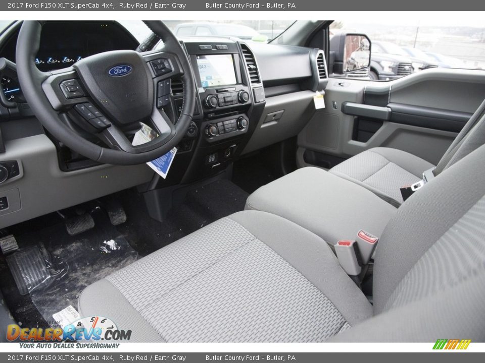 2017 Ford F150 XLT SuperCab 4x4 Ruby Red / Earth Gray Photo #7
